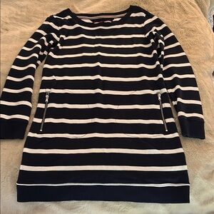 Tommy Hilfiger Navy and White Striped Dress